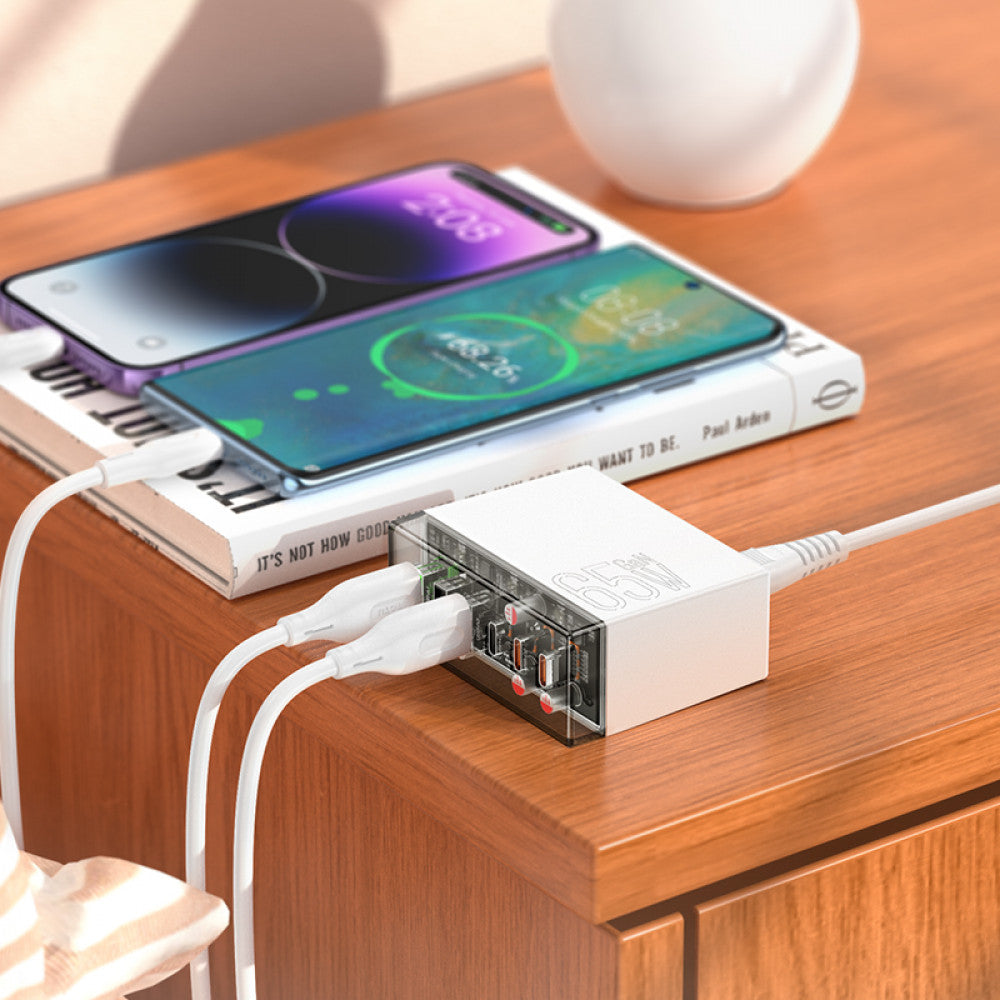 Home Charger | 65W | GaN | 3PD | QC 3.0 - Hoco N36 - White