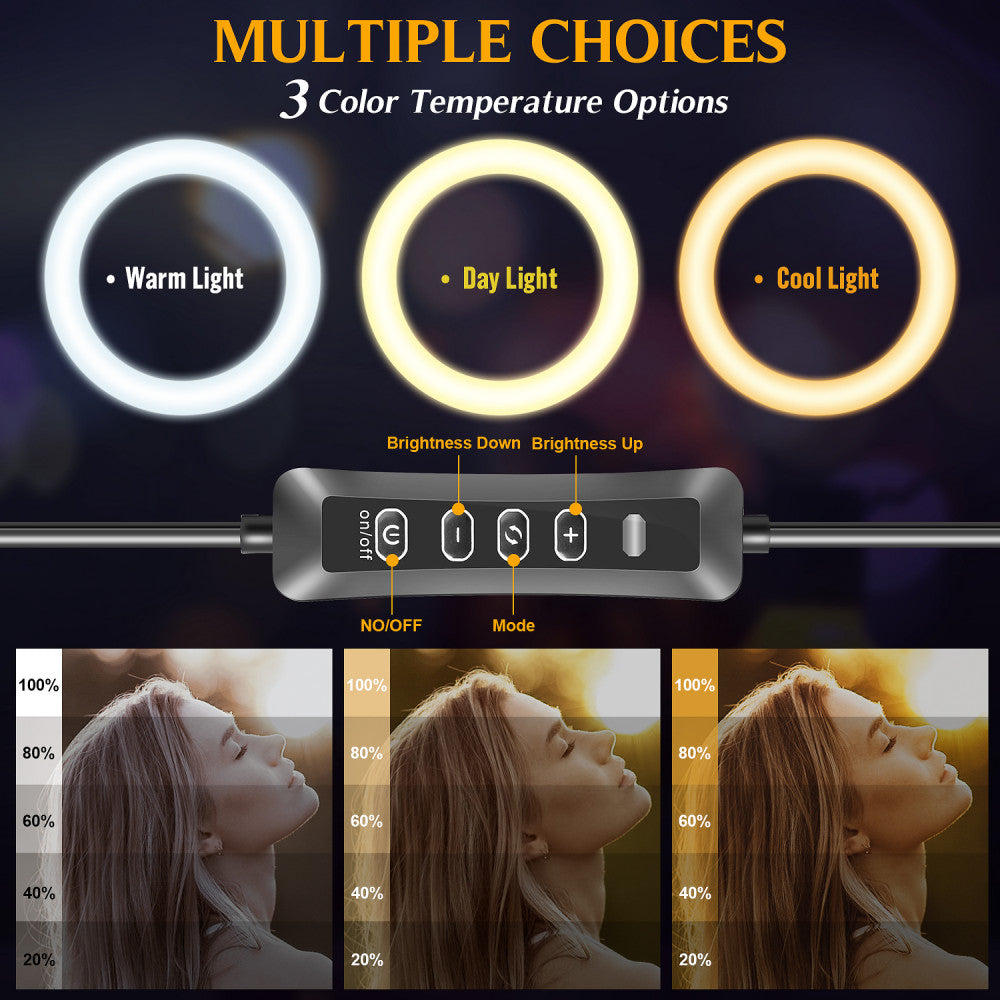 LED ring lamp kit CODN-539B 10 inch+1.45cm tripod stand