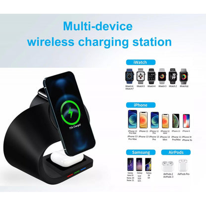 Wireless Charger 3 in 1 Y36 MagSafe - Black