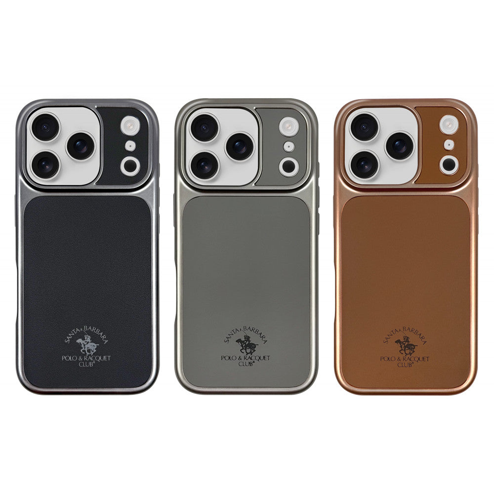 Polo Lucas Leather Case iPhone 17 Pro Max — Silver