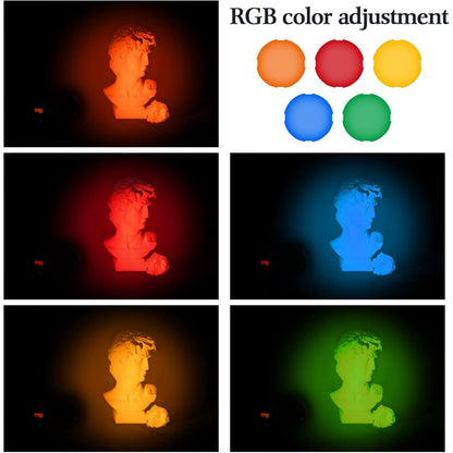 Студийный LED-прожектор P60S, двухцветная, 2500 K-8500 K, КРИ 95, с ручкой, для освещения відеозйомки и влогов