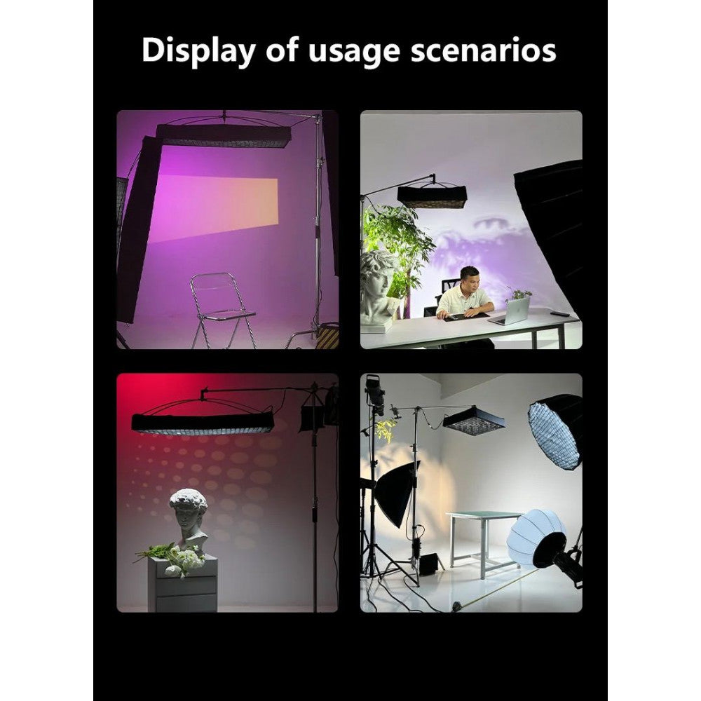 ZSYB JB-200X 200W 3200K-5600K Flexible LED Video Light with APP Control 63cm