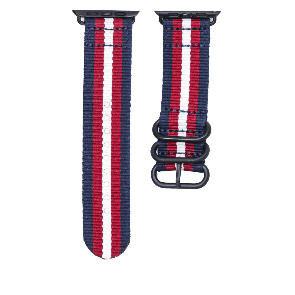 Ремінець Buckle Nylon Apple Watch 38 mm 40 mm 41 mm — Blue/Red/White