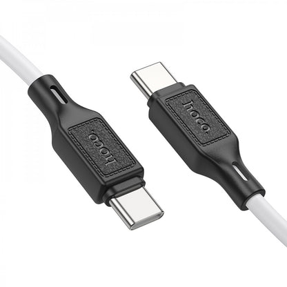 Кабель USB C to C 60W (1m) Hoco X90 Cool Silicone — Black