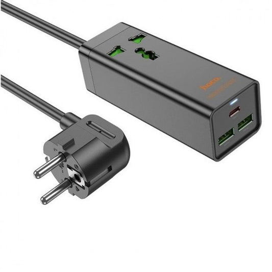 Мережевий фільтр 2500W 2U | 1P | 1C 30W | 1.5m — Hoco AC9A — Black