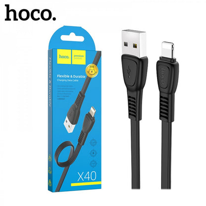 Lightning cable 2.4A (1m) Hoco X40 – Black