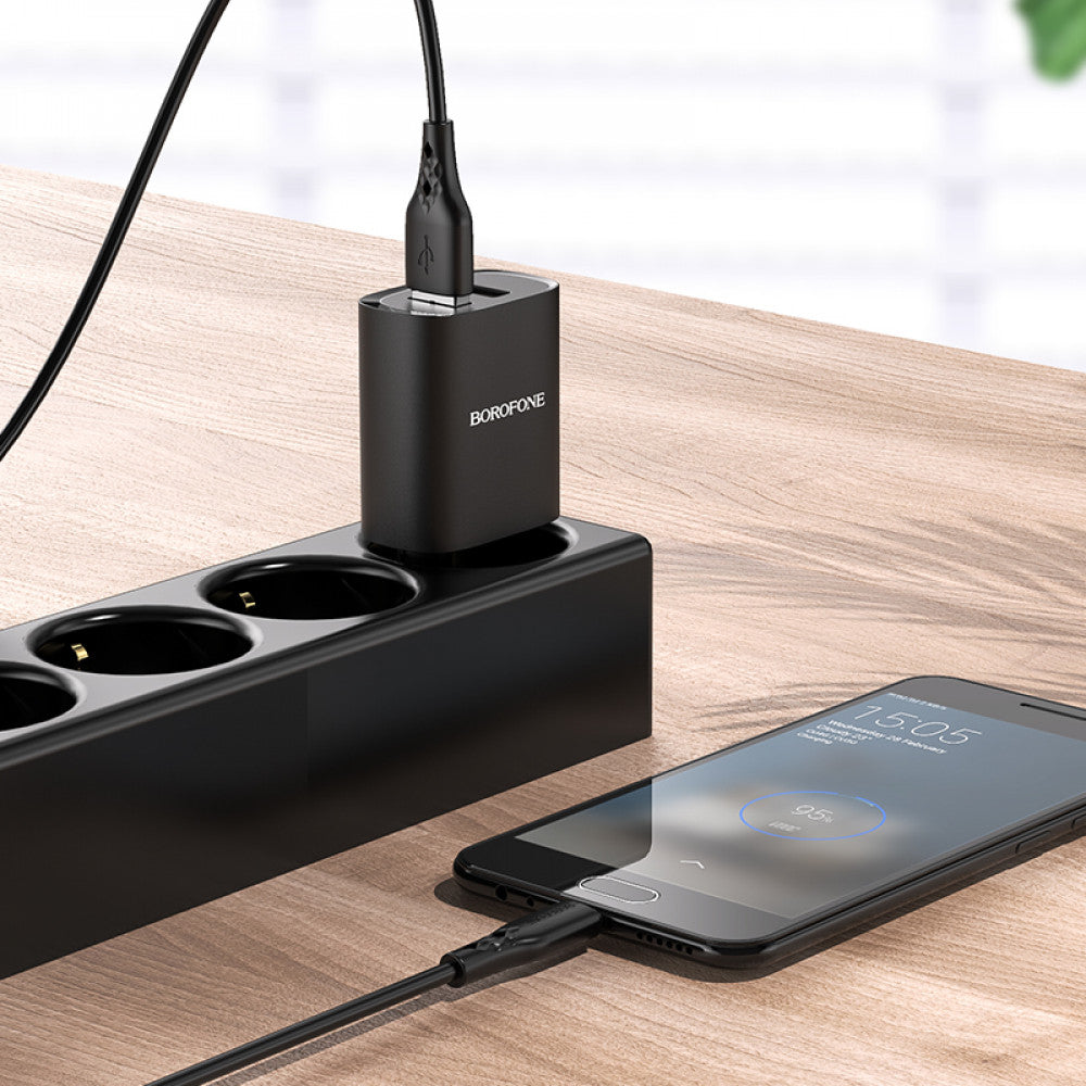 Кабель Micro 2.4A (1m) — Borofone BX48 — White