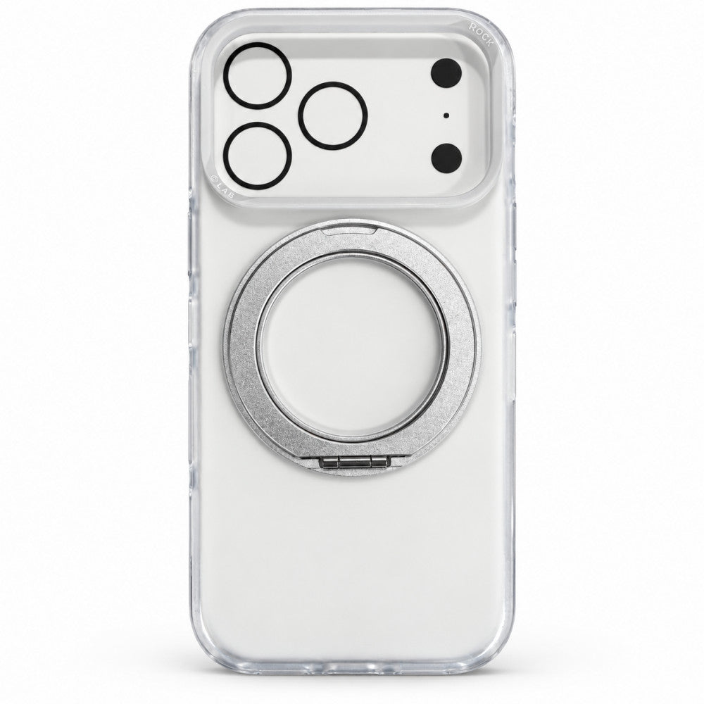 Rock Crystal Classic Rotating Series с подставкой – iPhone 18 Pro – Light Grey