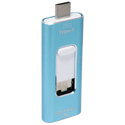 Card Reader Type C (M), USB (M) - MicroSD “OTG SMART” Blue