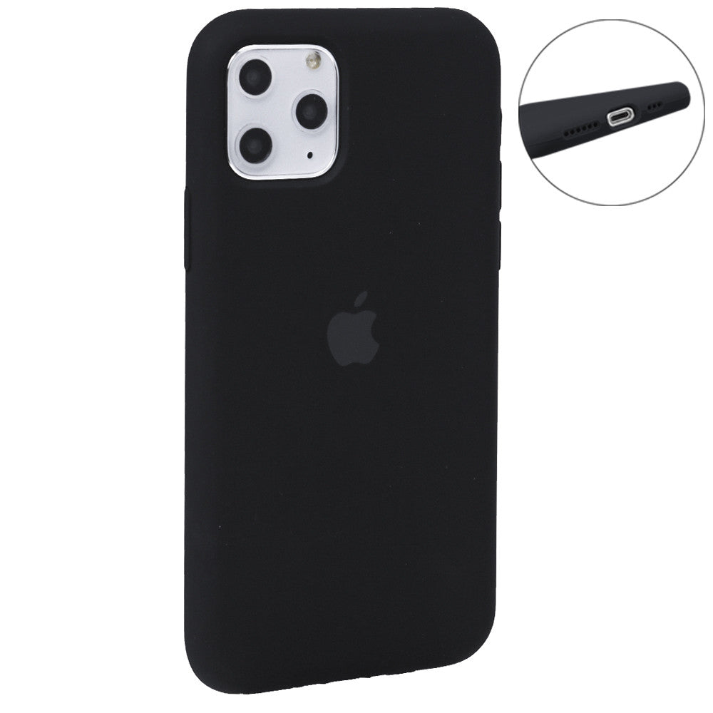 Original Silicone Case Full Size iPhone 12 ; 12 Pro 6.1" — Black (18)