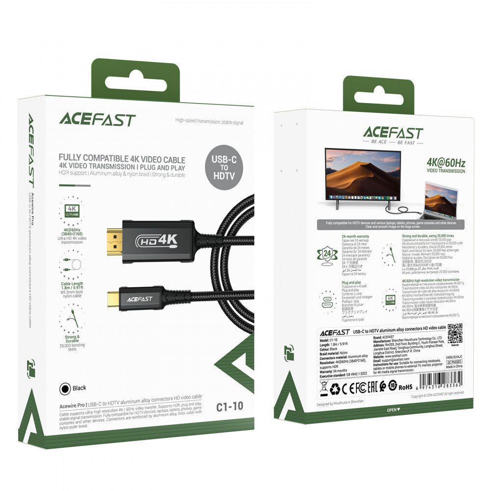 USB-C адаптер для HDTV - Acefast C1-10