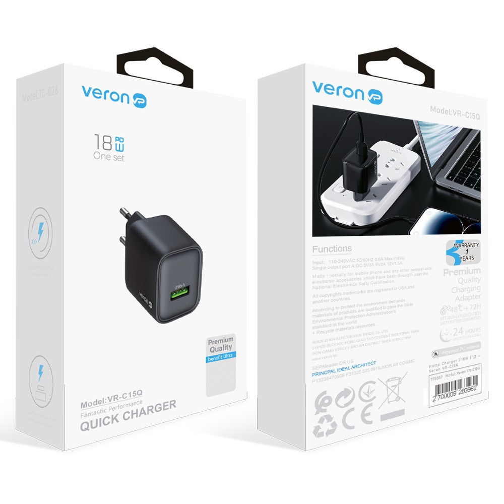 Home Charger | 18W | 1U - Veron VR-C15Q