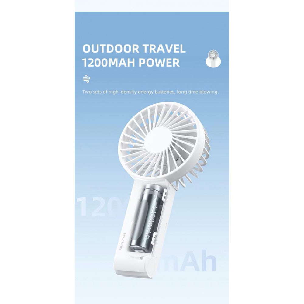 Портативный мини вентилятор WT-F58 - 1200 mAh — Biege