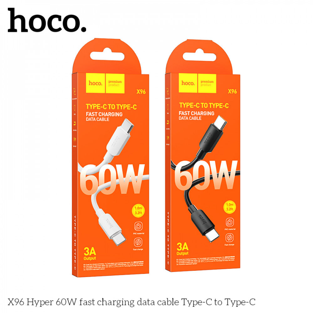 Кабель USB C to C 60W (1m) — Hoco X96 — White