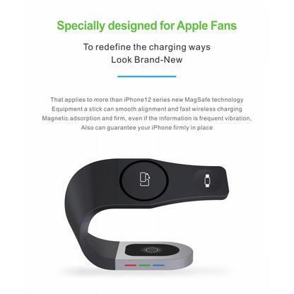 Wireless Charger 3 in 1 15W Y35 – Black