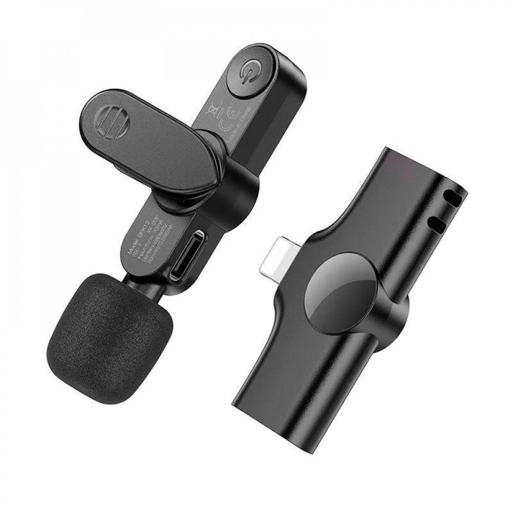 Беспроводной микрофон для телефона USB C+Lightning — Borofone BFK12