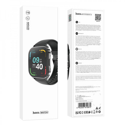Smart Sports Watch (Call Version) – Hoco Y19 – Black