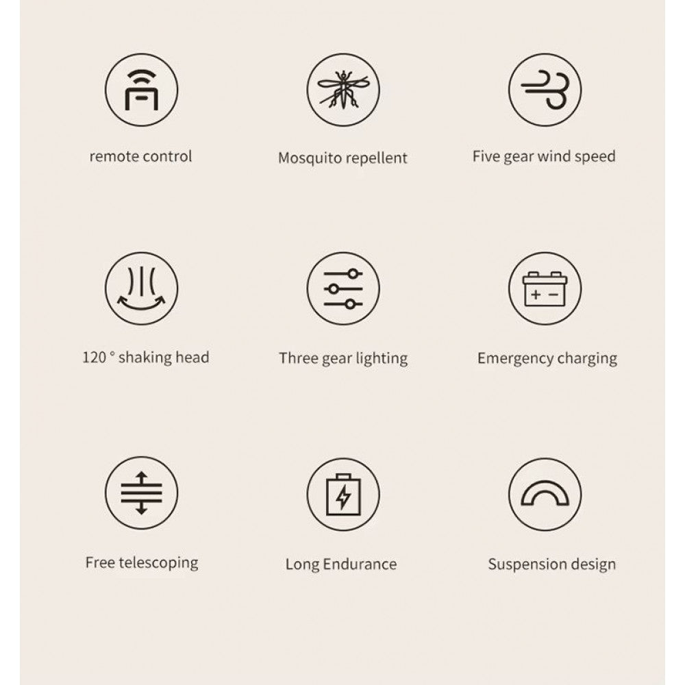 Портативный мини вентилятор WT-F61B White - 10000 mAh