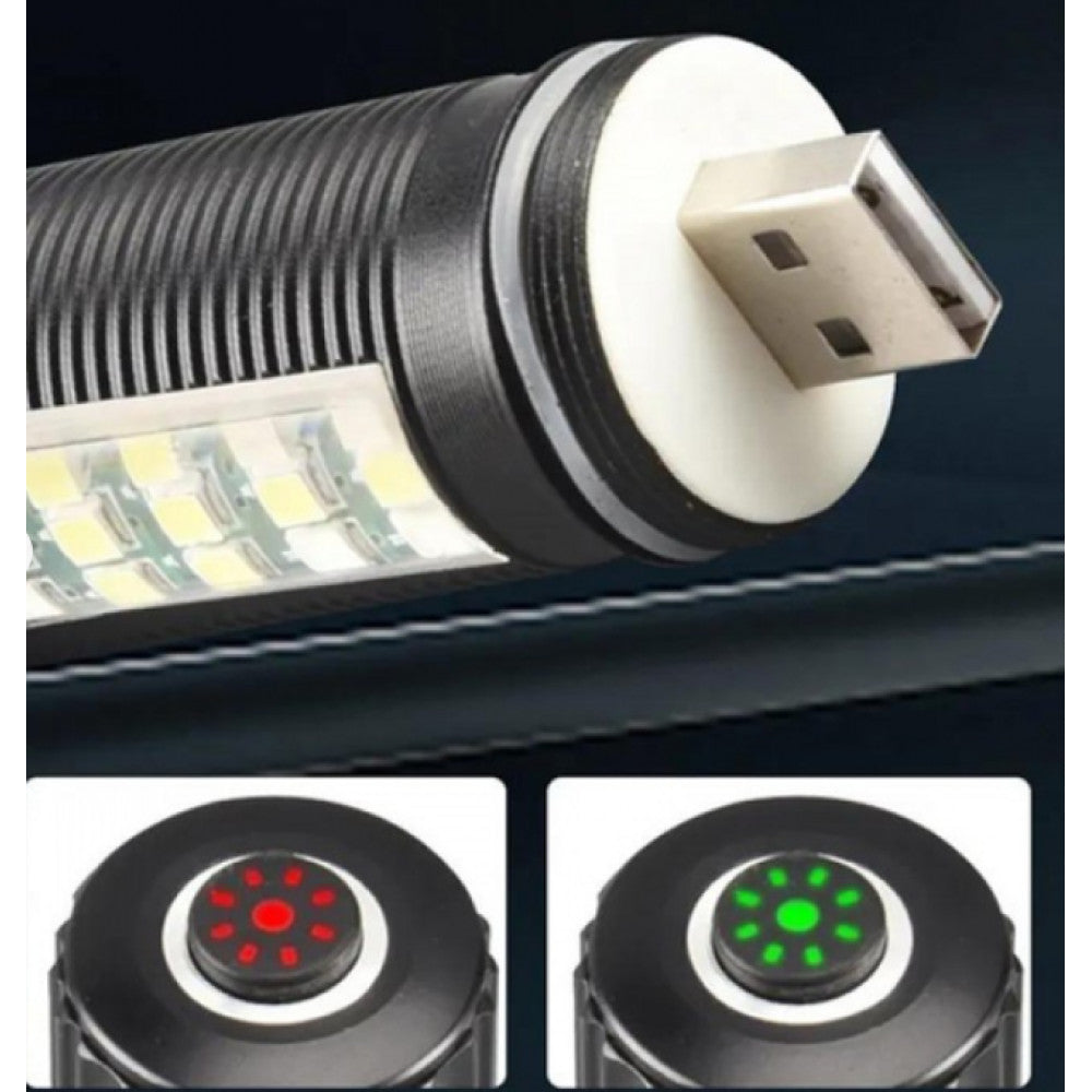 Фонарик аккумуляторный 2 в 1 ручной + налобный с USB — SY-2209