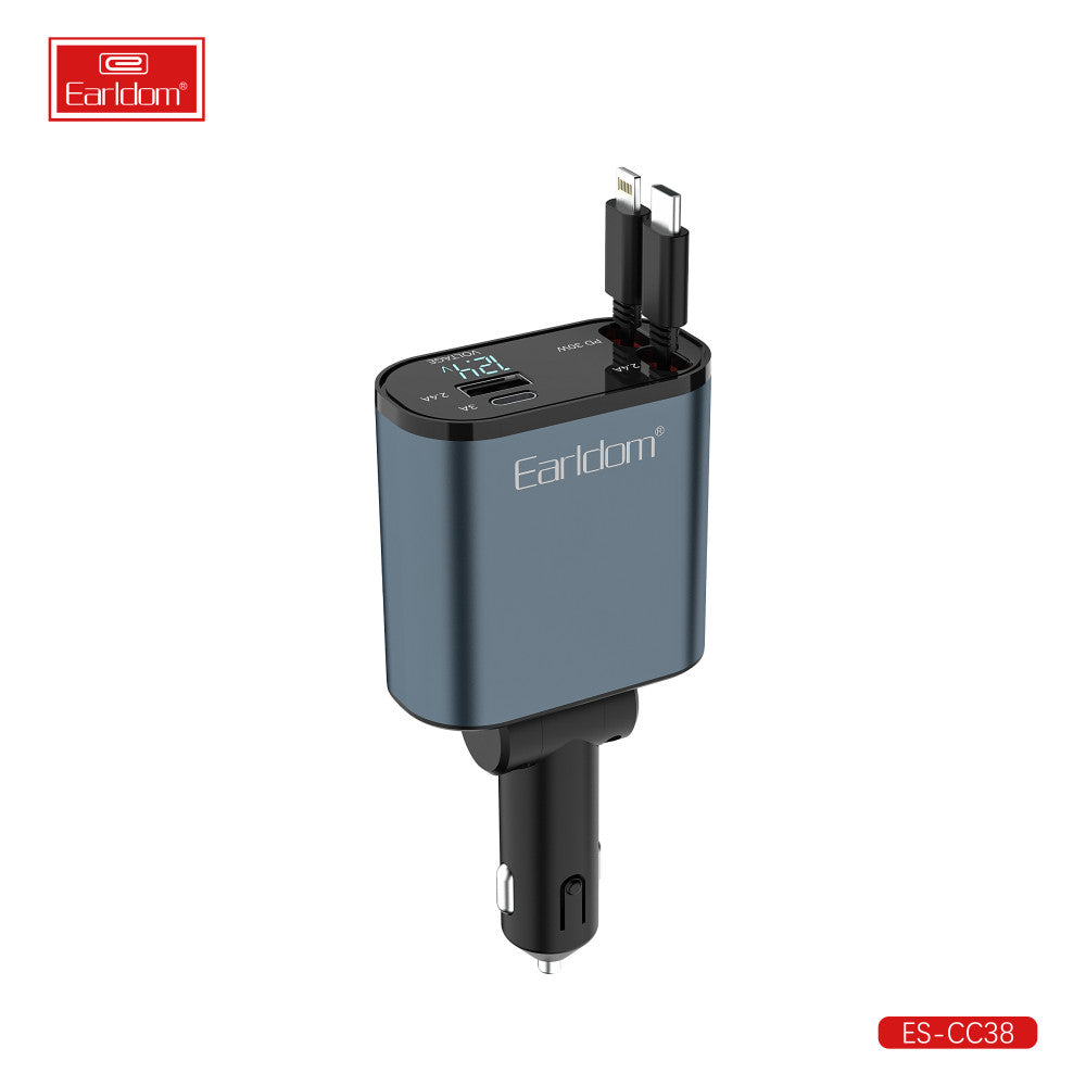 Car Charger 66W 1U 1C Earldom ES-CC38