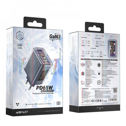 Зарядное устройство для Acefast A45, 65 Вт, GaN, 2PD, QC 3.0