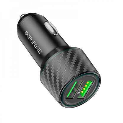 Car Charger | 30W | PD | QC3.0 C to C Cable (1m) – Borofone BZ21 – Black