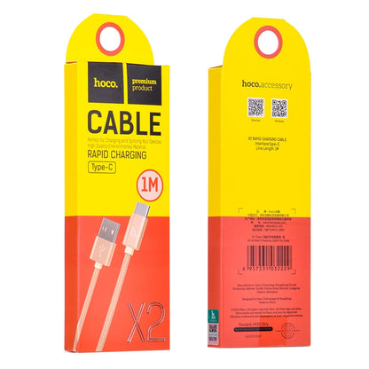 USB C cable 2.4A (1m) Hoco X2 Knitted