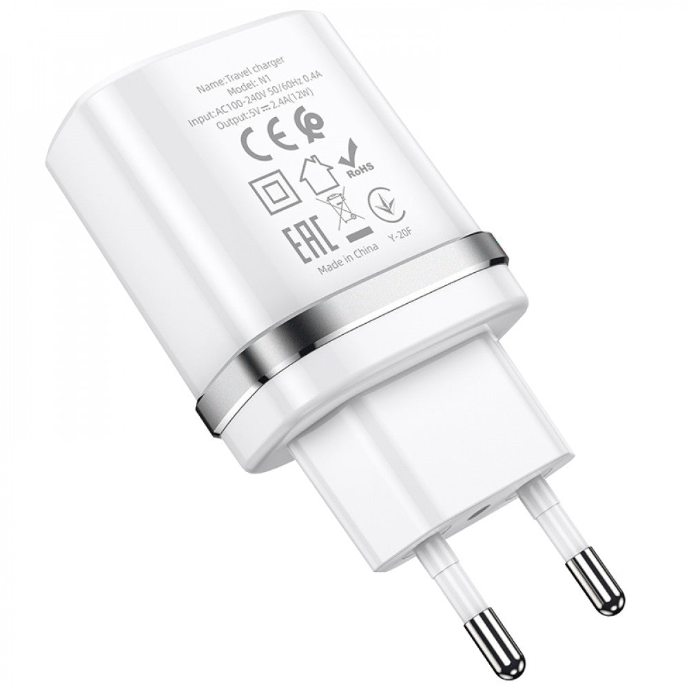 Home Charger 2.4A 1U Hoco N1 — Black