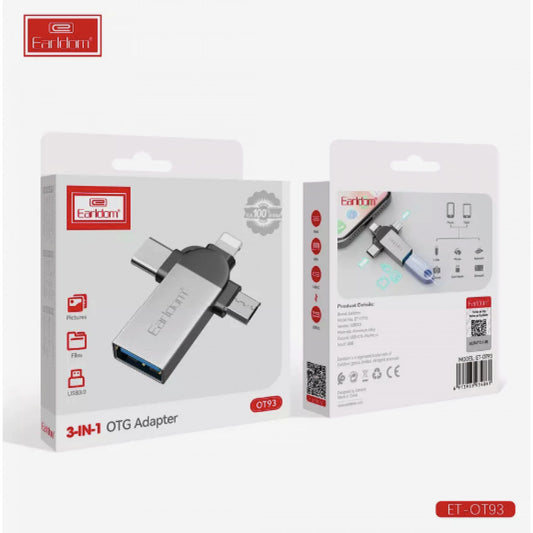 Adapter OTG USB3.0 To Micro USB, Lightning, USB C - Earldom ET-OT93