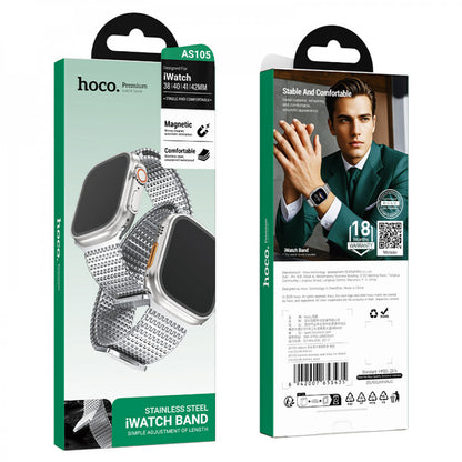 Ремінець Hoco AS105 — Apple Watch 42 mm | 44 mm | 45 mm | 49 mm Silver