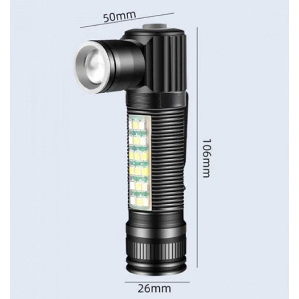 Фонарик аккумуляторный 2 в 1 ручной + налобный с USB — SY-2209