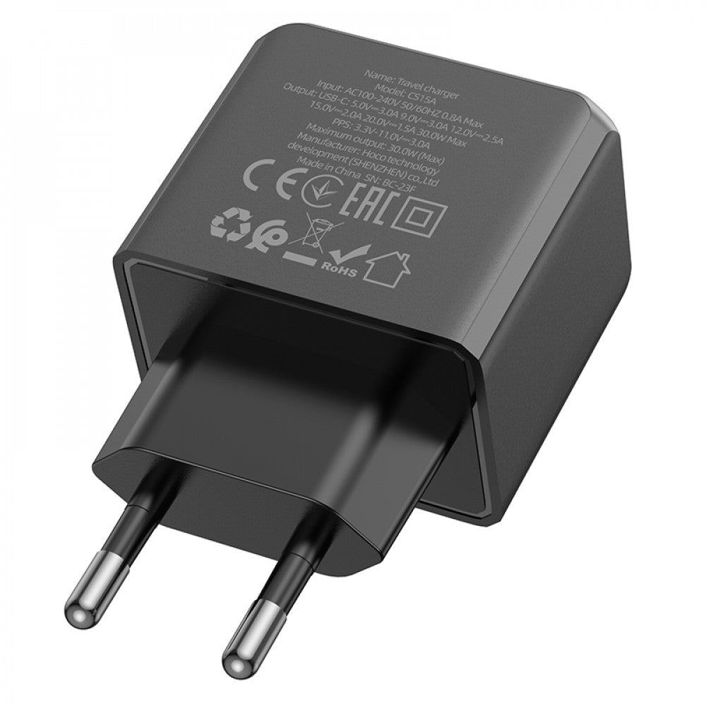 Home Charger 30W PD Hoco CS15A – Black