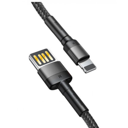 Lightning cable 2.4A (1m) – Baseus (CALKLF-GG1) Cafule Series (special edition) – CALKLF-GG1 Gray + Black