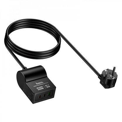 Мережевий фільтр 2500W 1U | 1P | 2C 30W | 1.5m — Hoco AC33