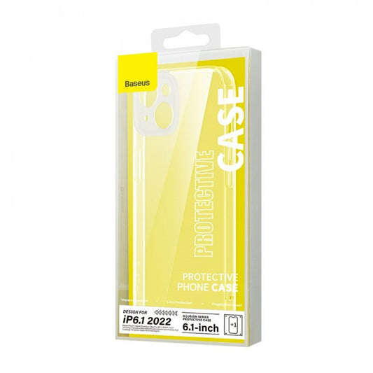 Overlay Cases Baseus (ARHJ000002) Illusion Series Protective Case for iP 14 camera lens frames and full tempered glass screen Clear