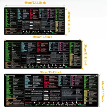 Великий гумовий килимок для миші з обшитими краями Excel