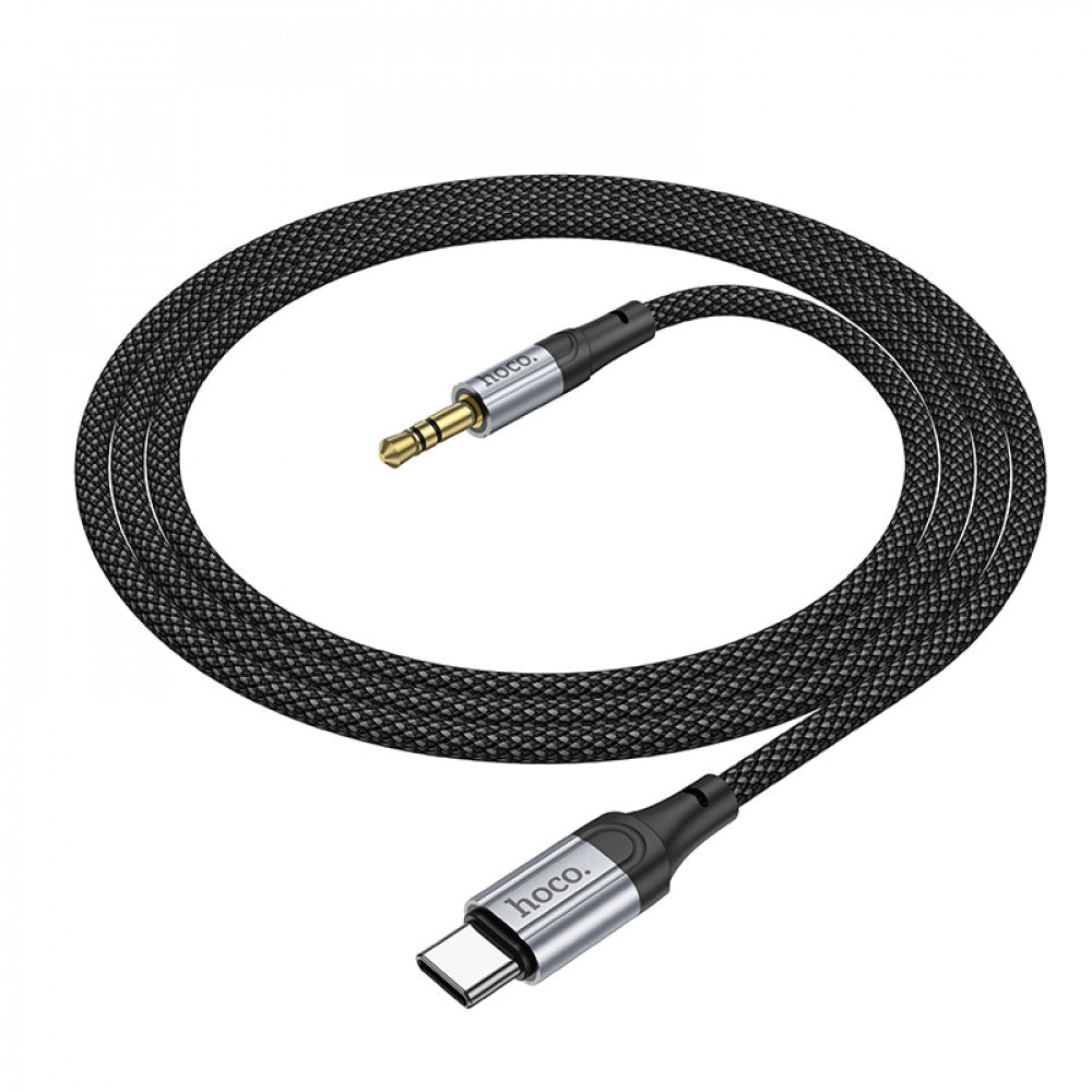 Cable Aux to USB C (1m) – Hoco UPA26 – Black