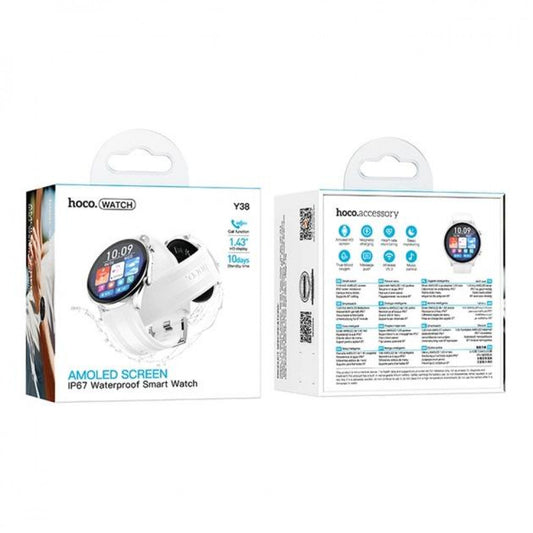 Smart Sports Watch (Call Version) Hoco Y38 — Silver