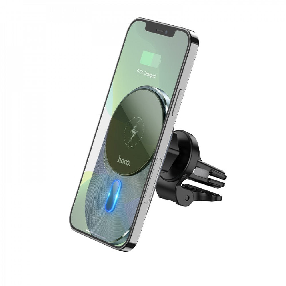 Car Holder – Hoco CA91 Magic magnetic wireless fast charging – gray