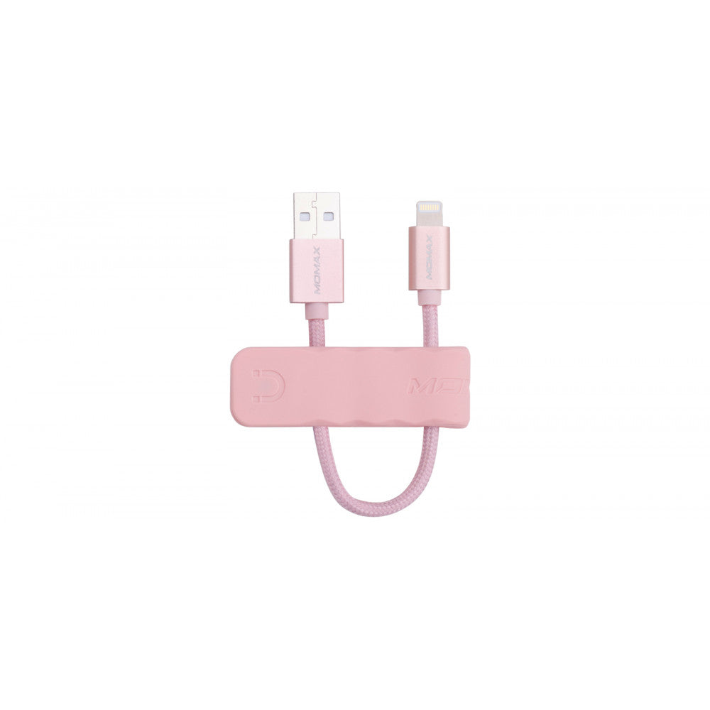 Кабель Lightning 2.4A (0.18m) Momax DL5 — Rose Gold