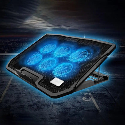 Laptop Cooling Pad with Cooler H9 (2 USB Ports + 6 Fans)