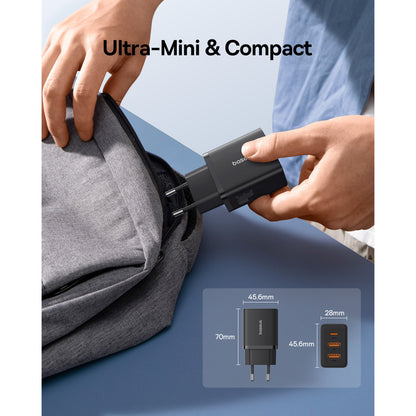 Home Charger | 30W | 2U | 1C - Baseus (P10111402113-00) Compact Quick Charger
