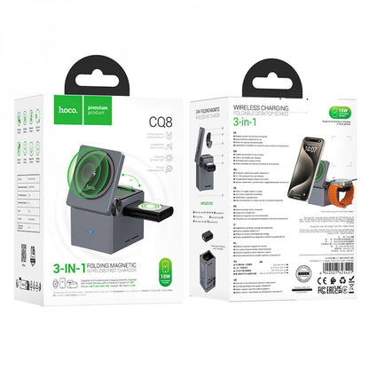 Magnetic Wireless Charger 3 in 1 – Hoco CQ8