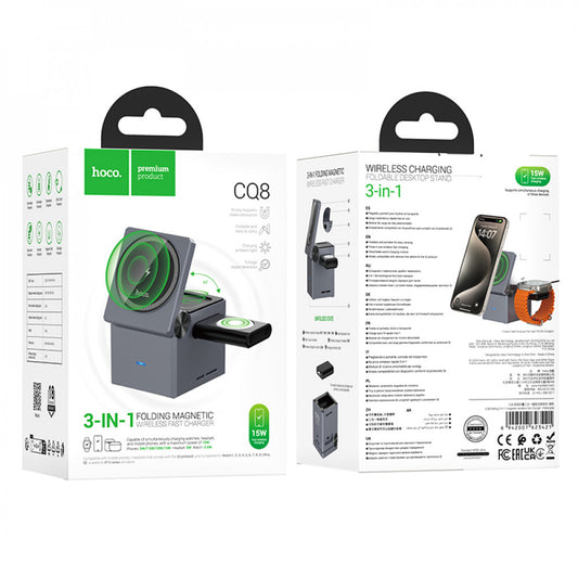 Magnetic Wireless Charger 3 in 1 – Hoco CQ8