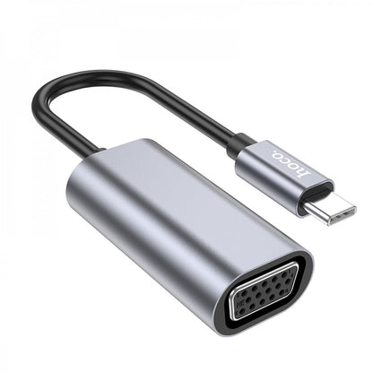 Adapter USB C To VGA Hoco UA21 – Metal Gray
