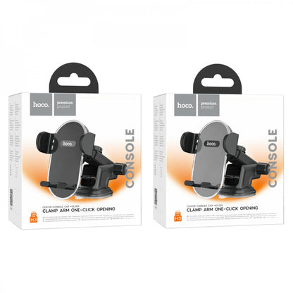Car Holder Hoco H3 Shiny press type (center console) – dark night black