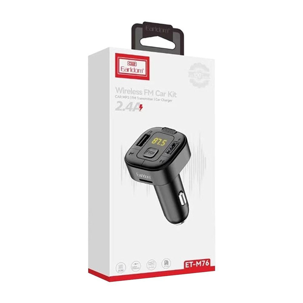 Fm Modulator MP3 | Car Charger | 3.1A | 2U - Earldom ET-M76