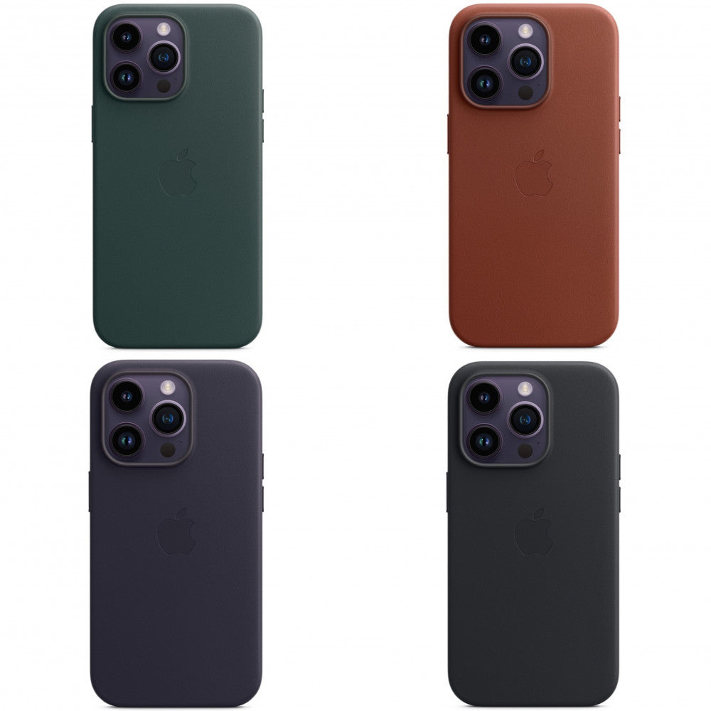 Leather Case With Magsafe iPhone 15 Pro — Black