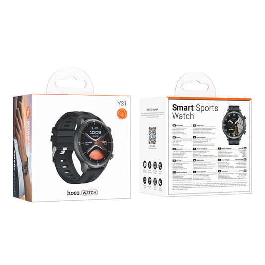 Smart Sports Watch (Call Version) Hoco Y31 — Black
