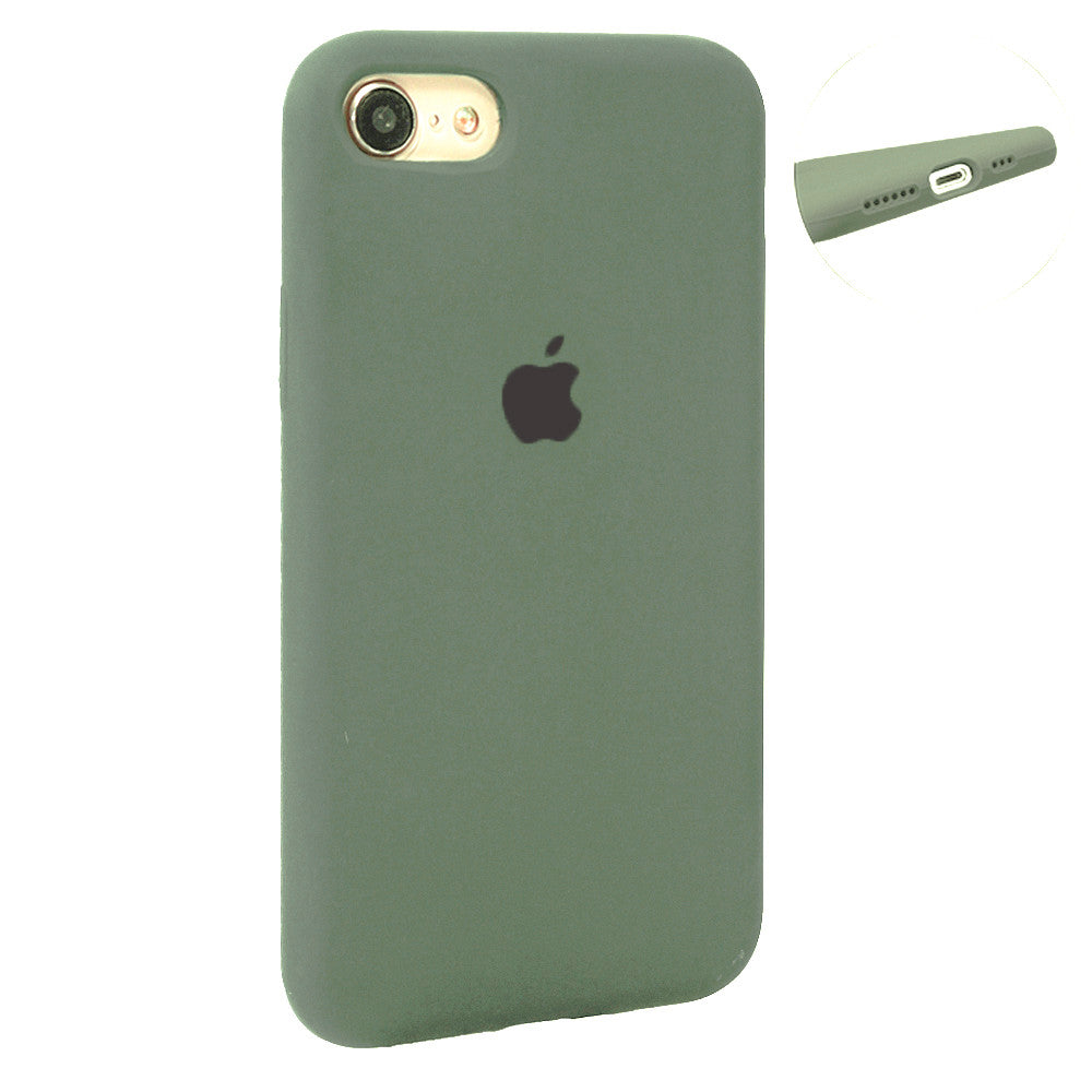 Original Silicone Case Full Size iPhone 7 ; 8 ; SE 2020 — Blue Bird Feather